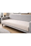 Fur Knitted Patterned Plush for 3-Seater Sofa (1 Piece) 80*190cm (Ecru) Only Seat Cover Bed Shawl - 2
