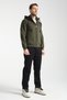 Khaki Winter Men's Tracksuit Set with Lined Hooded Jacket, Regular Fit - 5