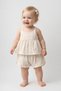 Baby Girl Beige Color Flower Double Set