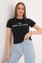 Women's Print Detailed Crew Neck T-Shirt - 260057