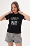 Women's Printed Detailed Crew Neck T-Shirt - 260069 - 3