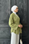 Green Women's Belted Kimono 1177-Tes - 3