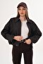 Women's Epaulet Bomber Denim Jacket - 260182 - 265223
