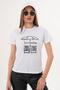 Women's Printed Detailed Crew Neck T-Shirt - 260069