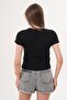 Women's Print Detailed Crew Neck T-Shirt - 260056 - 5