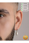 Unisex Steel Hoop Dangle Earrings, Does Not Rust or Tarnish