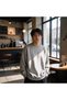 Gray 2-thread crew neck relaxed fit sweatshirt - 2