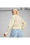 Womens T7 Knitted V-Neck Crew Pullover - Beige - 4