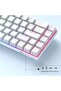 Portable 60% Mechanical Gaming Keyboard, Red Switch, PBT Pudding Keycaps RGB Backlit Compact 68 Keys Mini Wired Office Keyboard for Windows Laptop PC - White - 3