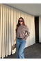 Beige Double V-Neck Sweater - 251206 - 4