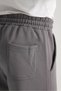Dark Gray Premium Winter Men's Sweatpants Regular Fit with Elastic Cuffs - 5