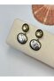 Antique Detailed Two-Tone Earrings (Brass Plated)