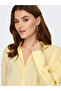 Women's Short Front Long Back Yellow Shirt - 15272523 - 4