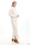 Knitted turtleneck dress 0511-07 cream - 2