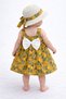 Sweet Baby Girl Lemon Patterned Summer Dress with Hat Sleeveless Cotton Dress - 2