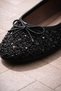 Sequined Glitter Buckle Detailed Women's Stylish Daily Ballerinas Home Ballerinas - 3