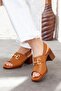 Women's Genuine Leather Extra Comfortable Heeled Sandals