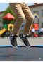 Children's Unisex Black and White Daily Elastic Knitwear Sneaker Sports Shoes 31-35 - 6