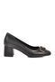 Black Skin Women's Heeled Shoes 695039 Z
