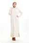 Knitted turtleneck dress 0511-07 cream