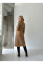 Long Buttoned Belted Linen Seasonal Trench Coat - 2