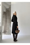 Long Buttoned Belted Linen Seasonal Trench Coat - 4