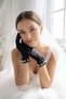 Pearl Embrace Pearl Detailed Ankle-Length Bridal Gloves |   Elegant and Timeless Special Design