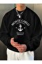 Printed Oversize Unisex Crew Neck Sweatshirt