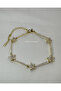 Stoned Star and Bar Link Steel Bracelet - Golden Celestial Star Bar Bracelet - 2
