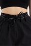 High Waist Pleated Shorts – Double Piping Belt, Pockets, Casual - 6