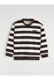 Lcw Kids Brown Crew Neck Nyc Printed Boys' Sweatshirt and Sweatpants - 2
