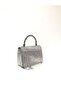 Platinum Color Wavy Patterned Material Evening Dress Portfolio Clutch Women's Bag Can Be Used in Hand and with Long Strap - 2
