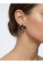 Flower Model Women's Earrings Detailed Stylish Modern Steel Earrings