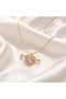Stainless Steel Necklace with Stone Heart Figure – Elegant and Stylish Design - 3