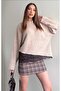 Bat Pattern Lace Detail Knitwear Sweater