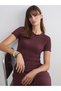 Sparkling Choices from Shining Store Zero Roba Collar Textured Women's T-Shirt