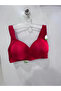 Women's C Cup Underwire-Free Gathering Red Bra