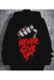 Unisex Men/Women Colorful Giveup Custom Printed Cotton Oversized Hooded Sweatshirt