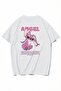 Pink Monster Printed Oversize Unisex Black/White Tshirt