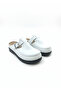 Women's Leather Closed-Front Adjustable Buckle Comfortable Flexible Nurse Chef Sabo Daily Home Slippers - 6