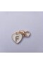Letter F White Heart Keychain or Bag Ornament