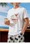 Unisex Women'S/Men's Special Design Printed White T-Shirt for the Summer Season - 2
