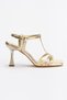 Women's Stylish Ribbed 9 cm Thin Heeled Evening Dress Shoes - 2