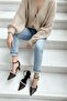 Jeremy Brown Stone Bowknot (8 cm Heel) Pointed Toe Heeled Shoes - 6