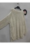 Casual Crew Neck Oversize Thick Knit Knitwear Standard Soft Sweater with Slits - 5