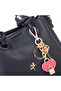 Nasbag Black Women's Charmlı Mini Handbag and Crossbody Bag - 4