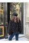 Women's Black Fringed Trend Premium Fur - 3