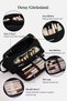 Triangle Multi-Compartment Large Capacity Fabric Travel Type Makeup Organizer Makeup Bag Pencil Case - 2