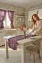 مفرش طاولة بنمط ريفي مزخرف 40×110 سم - 2