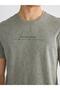 Anthracite Crew Neck Printed Men's T-Shirt (S6) - 3